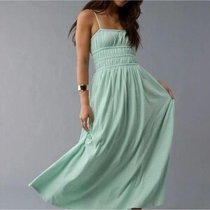 NWT American Eagle Outfitters Sun Catcher Mint Green Midi Dress size Small